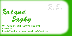 roland saghy business card
